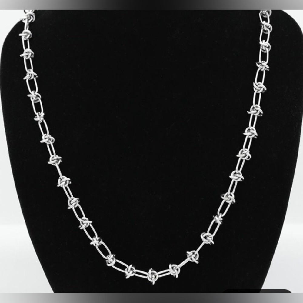 Stainless Steel Knots Set: Necklace 16-18” & Bracelet 6.75-7.5”